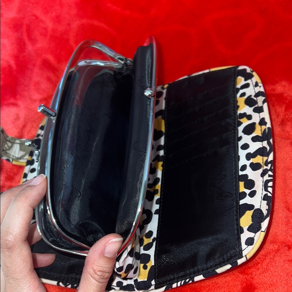 Vera Bradley Yellow and Black Floral Wallet - Picture 10 of 12